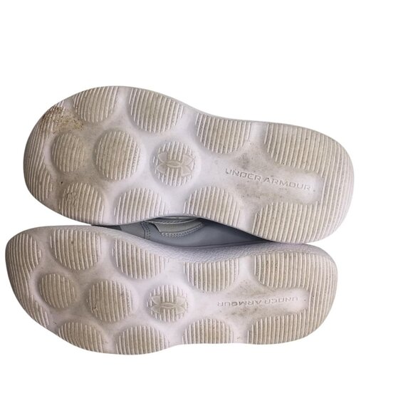 Under Armour Shoes Womens Size 8.5 Gray Pink Slip On Strap Sneakers 3024871-107 - Picture 7 of 11